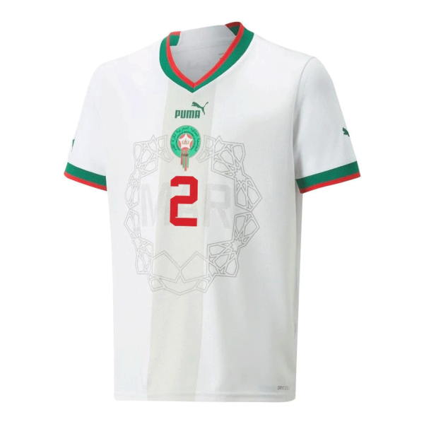 Men's Replica HAKIMI #2 Morocco  Away Soccer Jersey Shirt 2022 Puma - World Cup 2022