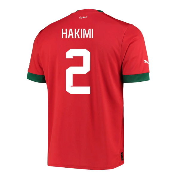 Men's Replica HAKIMI #2 Morocco  Home Soccer Jersey Shirt 2022 Puma - World Cup 2022