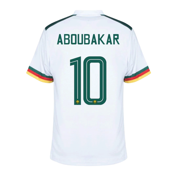 Men's Replica ABOUBAKAR #10 Cameroon Away Soccer Jersey Shirt 2022 Le Coq Sportif - World Cup 2022