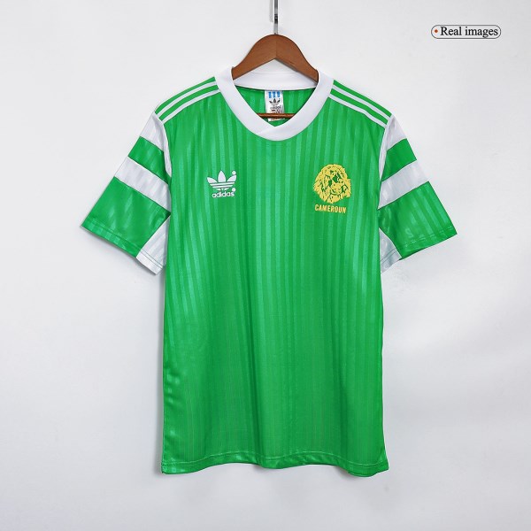 Men's Retro 1990 Cameroon Home Soccer Jersey Shirt Adidas