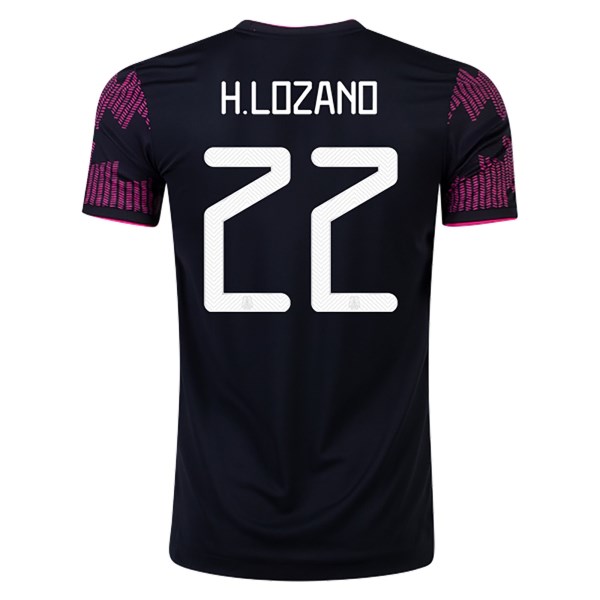 Men's Replica H.LOZANO #22 Mexico Home Soccer Jersey Shirt 2021 Adidas