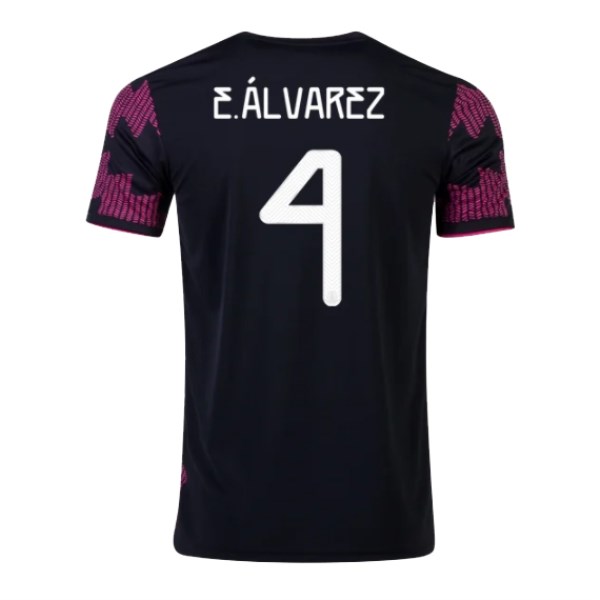 Men's Replica E.ÁLVAREZ #4 Mexico Home Soccer Jersey Shirt 2021 Adidas