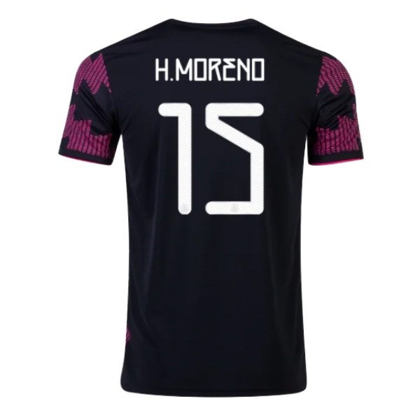 Men's Replica H.MORENO #15 Mexico Home Soccer Jersey Shirt 2021 Adidas