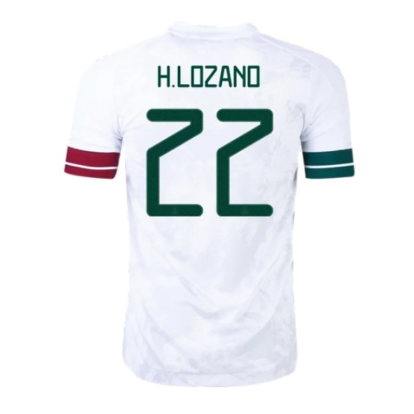 Men's Replica H.LOZANO #22 Mexico Gold Cup Away Soccer Jersey Shirt 2020 Adidas