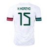 Men's Replica H.MORENO #15 Mexico Gold Cup Away Soccer Jersey Shirt 2020 Adidas