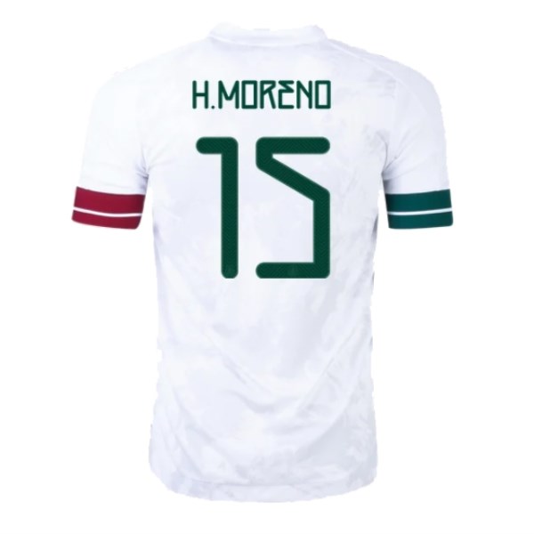 Men's Replica H.MORENO #15 Mexico Gold Cup Away Soccer Jersey Shirt 2020 Adidas