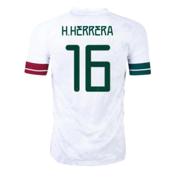 Men's Replica H.HERRERA #16 Mexico Gold Cup Away Soccer Jersey Shirt 2020 Adidas