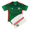 Kids Mexico Home Soccer Jersey Whole Kit (Jersey+Shorts+Socks) 2022 Adidas - Wrold Cup 2022
