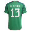 Men's Replica G.OCHOA #13 Mexico Home Soccer Jersey Shirt 2022 Adidas - World Cup 2022