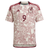 Men's Replica Raúl #9 Mexico Away Soccer Jersey Shirt 2022 Adidas - World Cup 2022