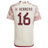 Men's Replica H.HERRERA #16 Mexico Away Soccer Jersey Shirt 2022 Adidas - World Cup 2022