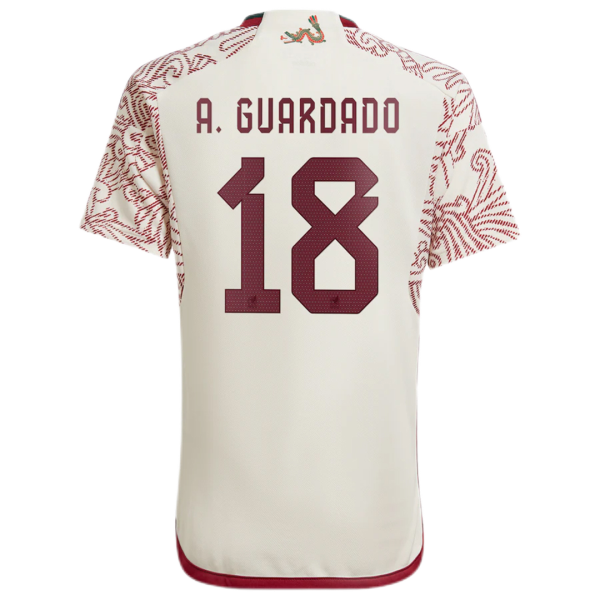 Men's Replica A.GUARDADO #18 Mexico Away Soccer Jersey Shirt 2022 Adidas - World Cup 2022