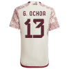 Men's Replica G.OCHOA #13 Mexico Away Soccer Jersey Shirt 2022 Adidas - World Cup 2022