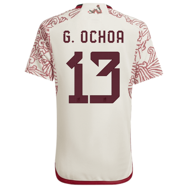 Men's Replica G.OCHOA #13 Mexico Away Soccer Jersey Shirt 2022 Adidas - World Cup 2022