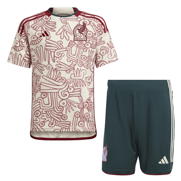 Men's Replica Mexico Away Soccer Jersey Kit (Jersey+Shorts) 2022 Adidas - World Cup 2022