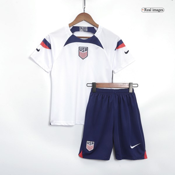 Kids's Replica USA Home Soccer Jersey Shirt 2022 Nike