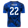 Men's Replica YEDLIN #22 USA Away Soccer Jersey Shirt 2022 Nike - World Cup 2022