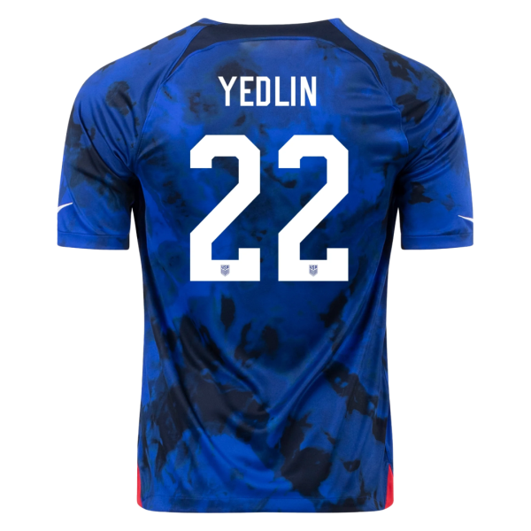 Men's Replica YEDLIN #22 USA Away Soccer Jersey Shirt 2022 Nike - World Cup 2022