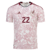 Men's Authentic H.LOZANO #22 Mexico Away Soccer Jersey Shirt 2022 Adidas World Cup 2022