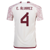 Men's Authentic E.ÁLVAREZ #4 Mexico Away Soccer Jersey Shirt 2022 Adidas World Cup 2022