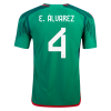 Women's Replica E.ÁLVAREZ #4 Mexico Home Soccer Jersey Shirt 2022 Adidas