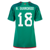 Women's Replica A.GUARDADO #18 Mexico Home Soccer Jersey Shirt 2022 Adidas