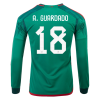 Men's A.GUARDADO #18 Mexico Home Soccer Long Sleeves Jersey Shirt 2022 Adidas