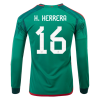 Men's H.HERRERA #16 Mexico Home Soccer Long Sleeves Jersey Shirt 2022 Adidas