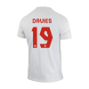 Men's Replica DAVIES #19 Canada Away Soccer Jersey Shirt 2021/22 Nike