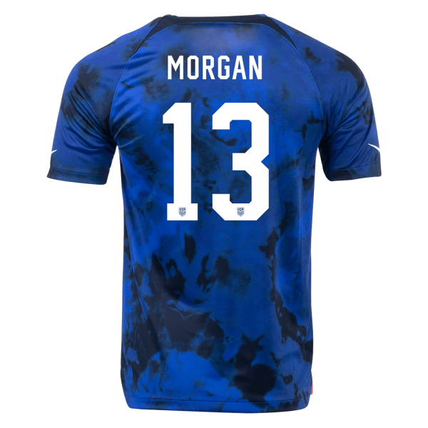 Men's Replica MORGAN #13 USA Away Soccer Jersey Shirt 2022 Nike - World Cup 2022