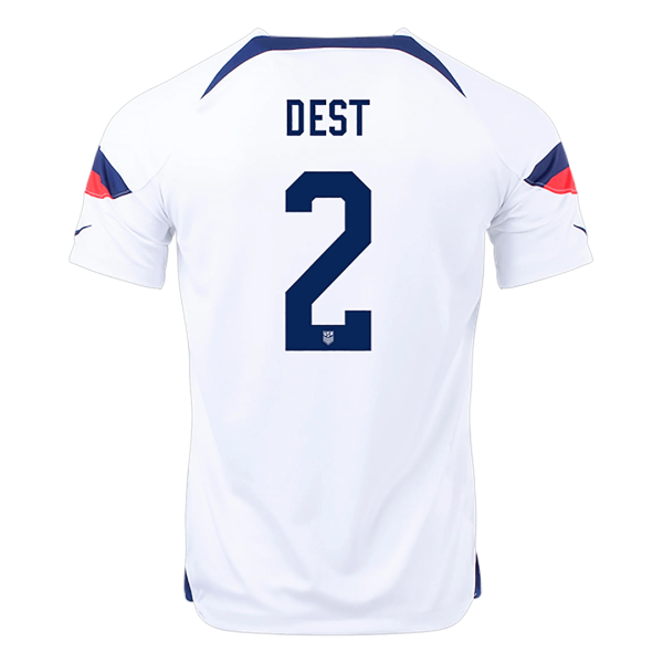 Men's Replica DEST #2 USA Home Soccer Jersey Shirt 2022 Nike - World Cup 2022
