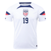 Men's Replica DUNN #19 USA Home Soccer Jersey Shirt 2022 Nike - World Cup 2022