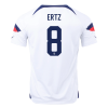 Men's Replica ERTZ #8 USA Home Soccer Jersey Shirt 2022 Nike - World Cup 2022