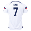 Men's Replica HEATH #7 USA Home Soccer Jersey Shirt 2022 Nike - World Cup 2022
