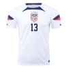 Men's Replica MORGAN #13 USA Home Soccer Jersey Shirt 2022 Nike - World Cup 2022