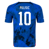 Men's Authentic PULISIC #10 USA Away Soccer Jersey Shirt 2022 Nike World Cup 2022