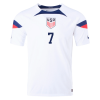 Men's Authentic REYNA #7 USA Home Soccer Jersey Shirt 2022 Nike World Cup 2022
