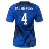 Women's Replica SAUERBRUNN #4 USA Away Soccer Jersey Shirt 2022 Nike