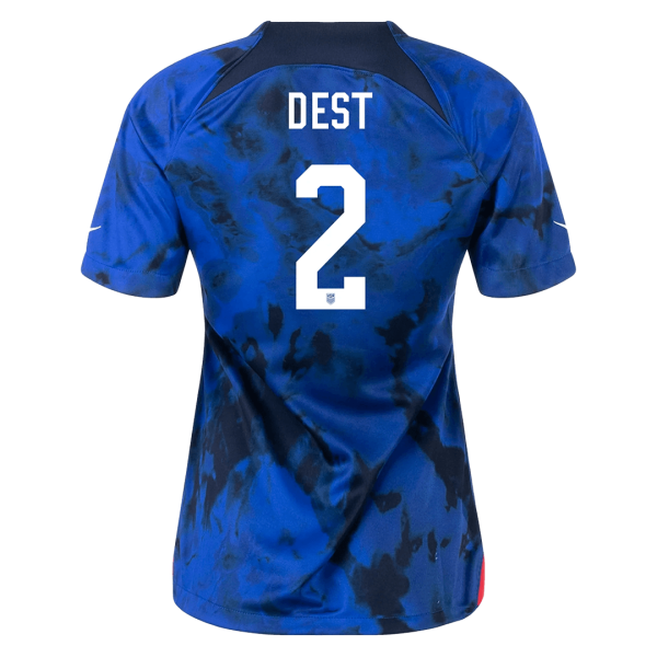 Women's Replica DEST #2 USA Away Soccer Jersey Shirt 2022 Nike