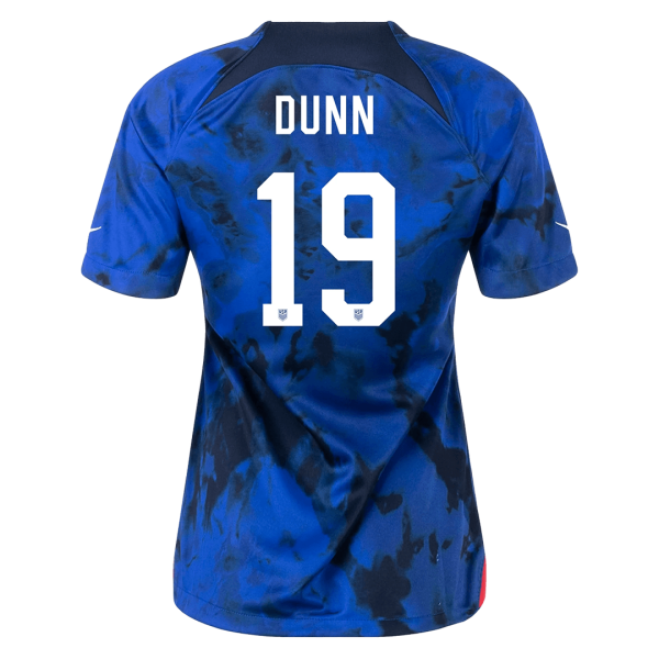 Women's Replica DUNN #19 USA Away Soccer Jersey Shirt 2022 Nike