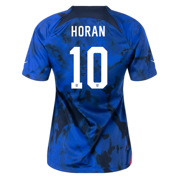 Women's Replica HORAN #10 USA Away Soccer Jersey Shirt 2022 Nike