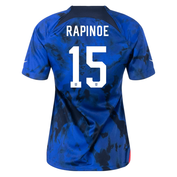 Women's Replica RAPINOE #15 USA Away Soccer Jersey Shirt 2022 Nike