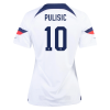 Women's Replica PULISIC #10 USA Home Soccer Jersey Shirt 2022 Nike