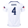 Men's Replica ADAMS #4 USA Home Soccer Jersey Shirt 2022 Nike - World Cup 2022