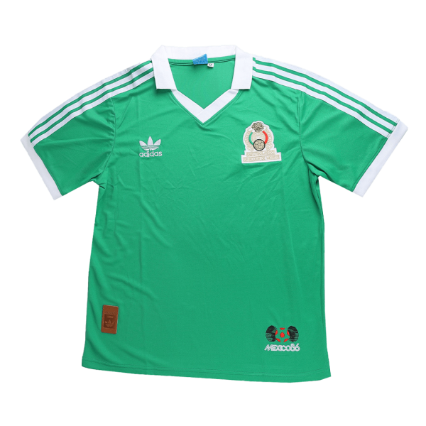 Men's Retro 1986 World Cup Mexico Home Soccer Jersey Shirt Adidas