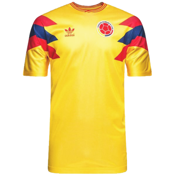 Men's Retro 1990 Colombia Home Soccer Jersey Shirt Adidas