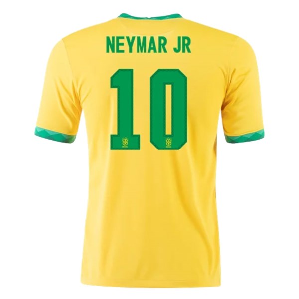 Men's Replica NEYMAR JR #10 Brazil Home Soccer Jersey Shirt 2021 Nike