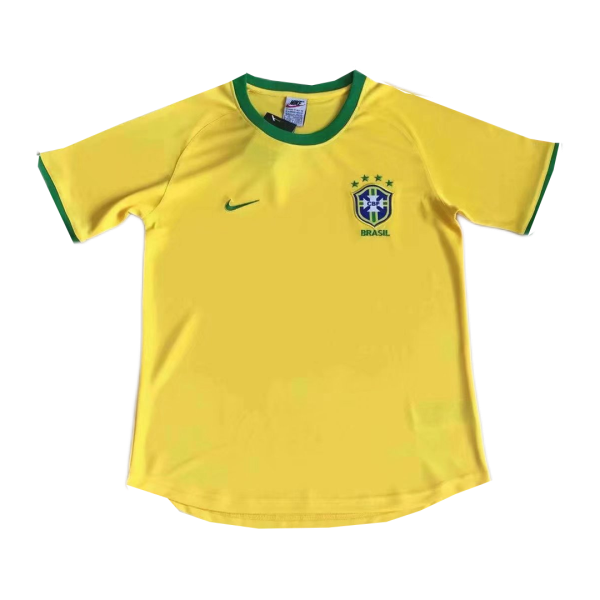 Men's Retro 2000 Brazil Home Soccer Jersey Shirt Nike