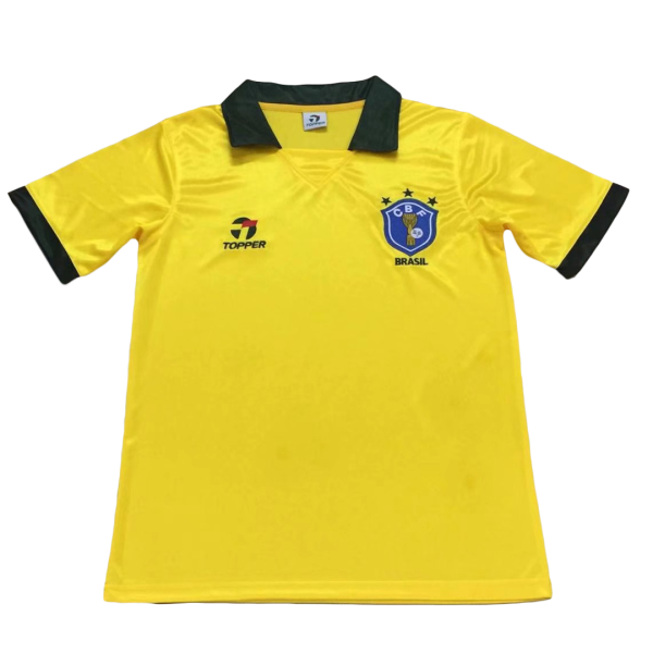 Men's Retro 1988 Brazil Home Soccer Jersey Shirt