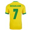 Men's Replica RICHARLISON #7 Brazil Home Soccer Jersey Shirt 2021 Nike